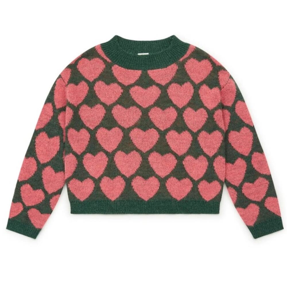 Bonton Lovely Hearts Sweater Girls Size 8